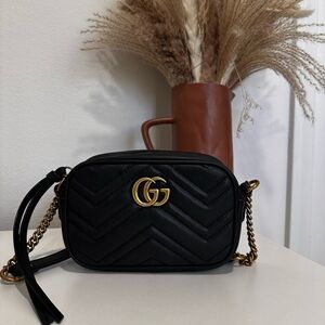 Gucci GG Marmont Mini Shoulder Bag in Black